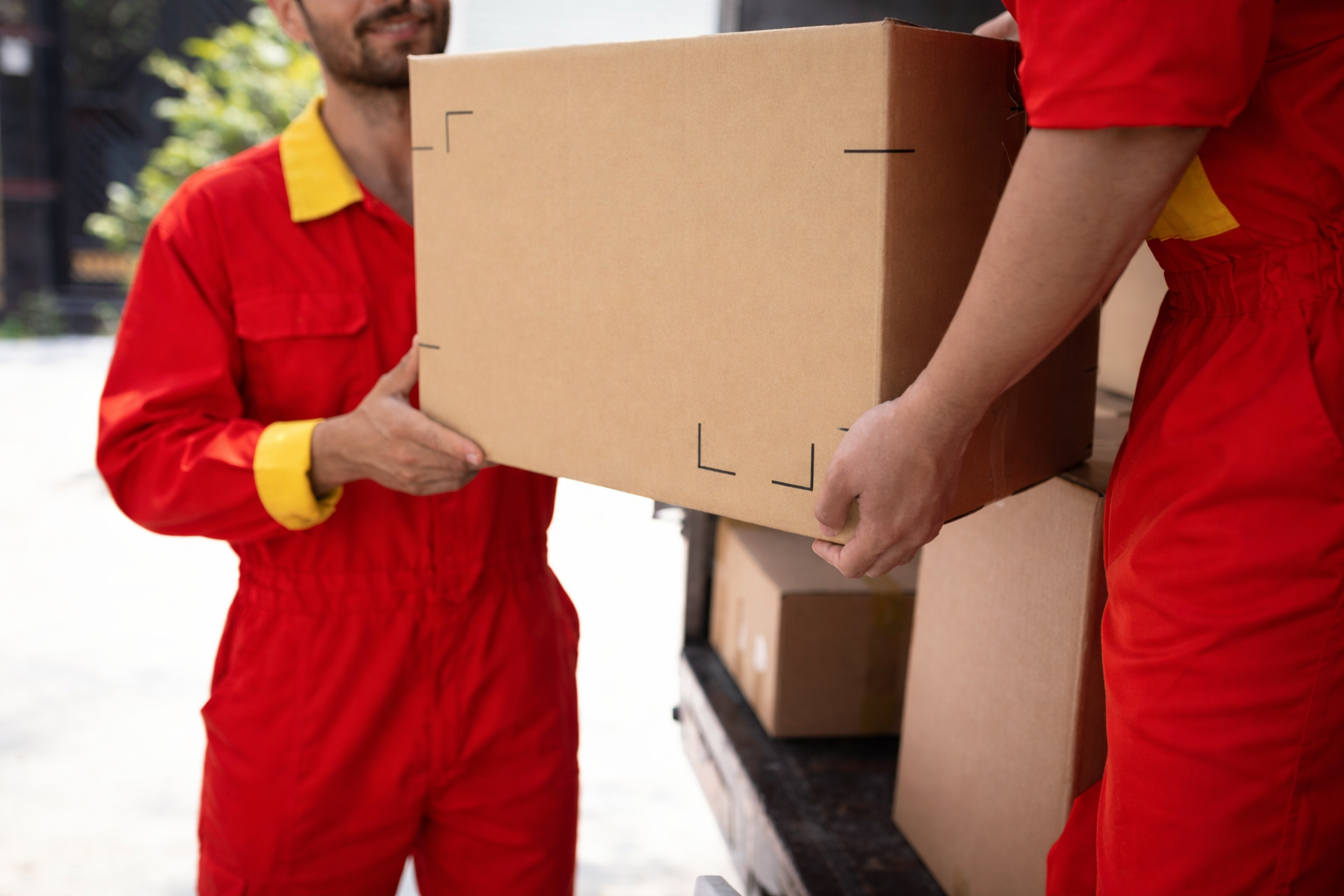 Delevery Person With Boxses